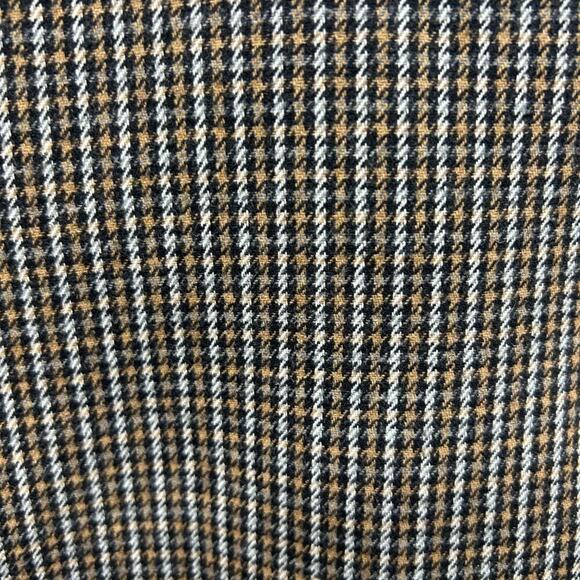 ASOS Brown Gray Black Collared Button Houndstooth Trench Coat Large TALL LONG - Picture 6 of 7